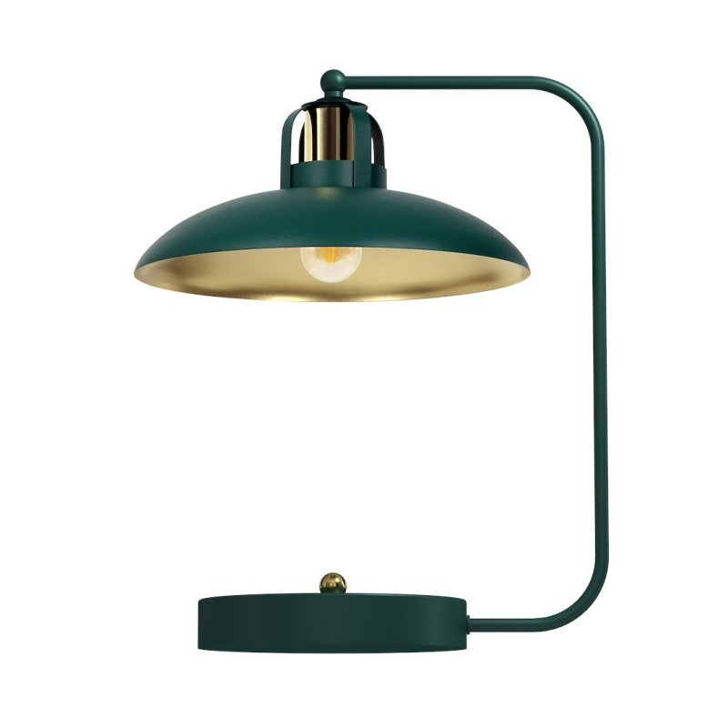Lampa biurkowa stołowa FELIX, w kolorze zielonym/złotym, wysokość 45 cm