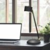 Lampa biurkowa stołowa LED ARENA, w kolorze czarnym, złote dodatki, wysokość 40 cm