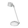 Lampa biurkowa stołowa LED ARENA, w kolorze białym, akcenty chrom, wysokość 40 cm