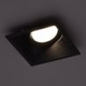 Oczko sufitowe podtynkowe ruchome, GU10, do łazienki, kuchni, kwadratowe, czarne