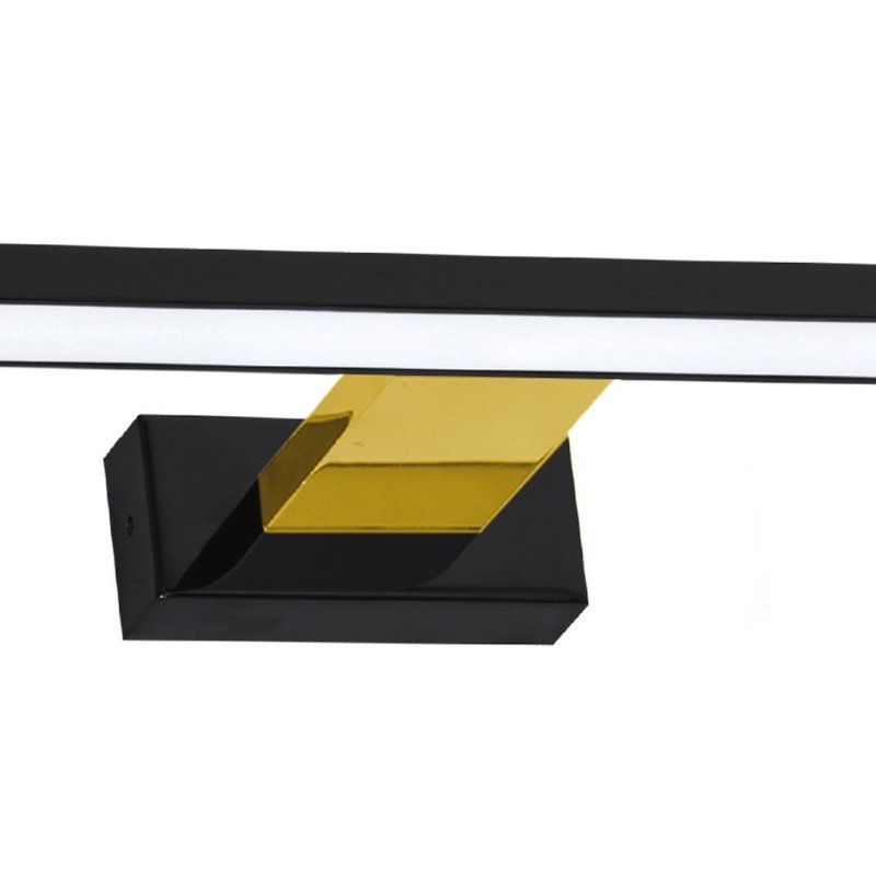 Kinkiet lampa ścienna LED SHINE, w kolorze czarnym/złotym, do salonu i sypialni