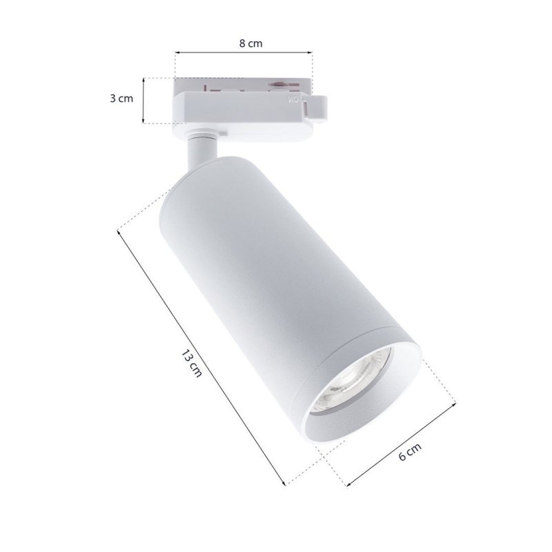Zestaw LED szynoprzewód 3xMICA GU1010 + prowadnica 1,5m, kolor biały