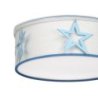 Lampa sufitowa plafon dziecięcy z abażurem STAR, w kolorze białym/niebieskim