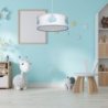 Lampa wisząca sufitowa dziecięca AUTOMOBILE, biało/niebieski abażur do sypialni