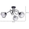 Stylowa Lampa Sufitowa Loft Chromowana
