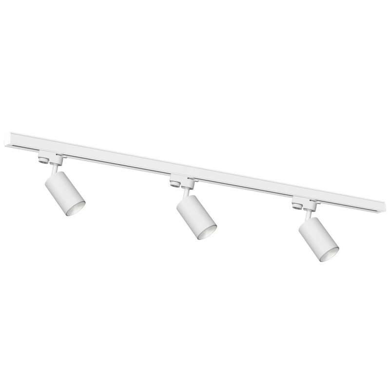 Zestaw LED szynoprzewód 3xPIPE GU10 + prowadnica 1,5m, kolor biały