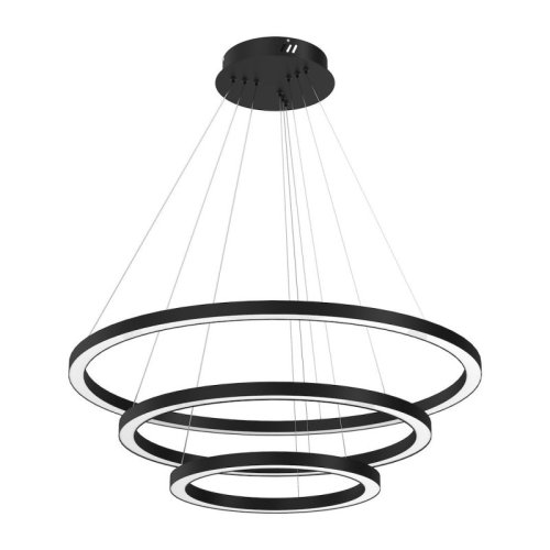 Lampa wisząca sufitowa żyrandol LED GALAXIA, w kolorze czarnym, do jadalni