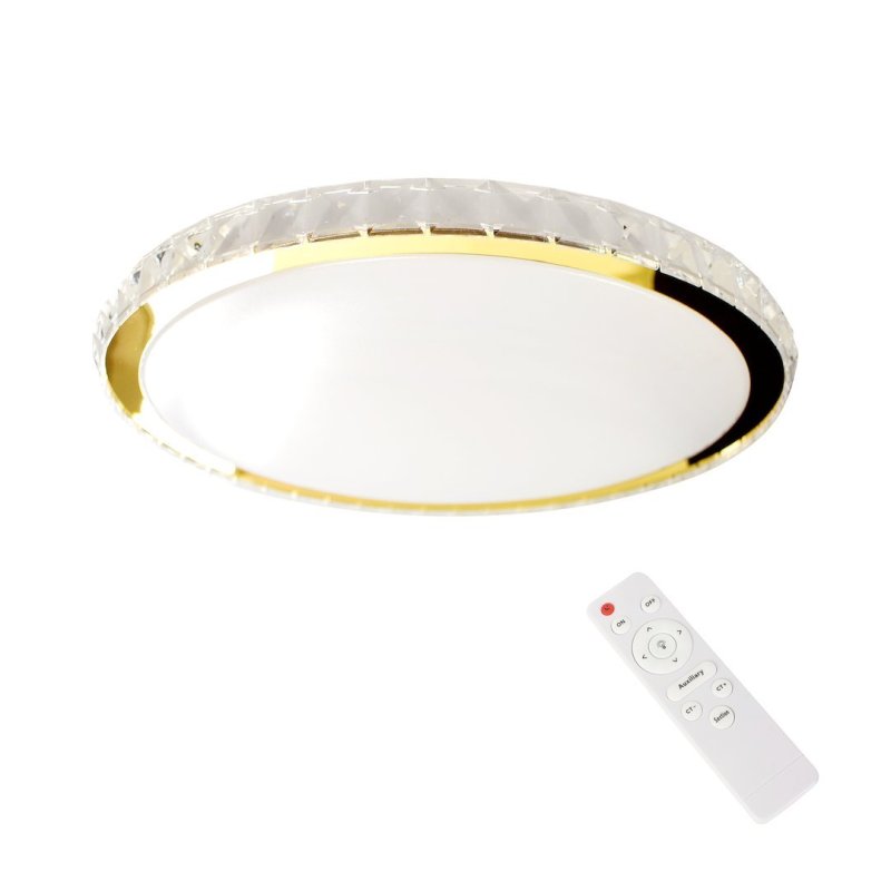 Plafon sufitowy lampa LED ściemnialna z pilotem LAYLA, złota, styl nowoczesny, moc 33W