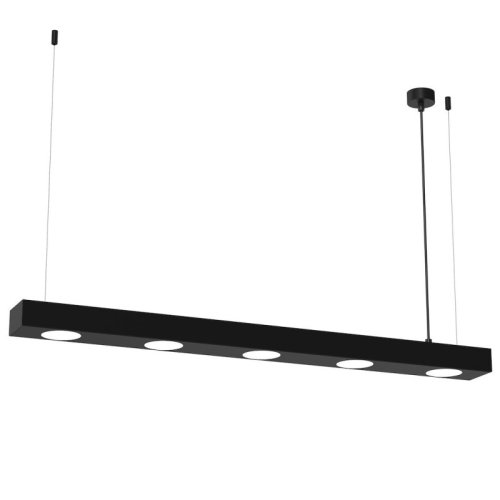 Lampa wisząca sufitowa żyrandol LED ALEXANDER, czarna, nowoczesna, do kuchni, biura