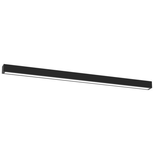 Lampa sufitowa plafon LED LUNGO, w kolorze czarnym, nowoczesna, 18W, do biura, kuchni
