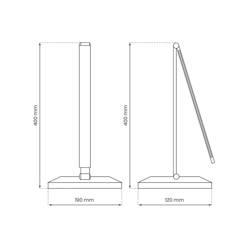 Lampa biurkowa LED VARIO, w kolorze białym, wysokość 40 cm, moc 5W