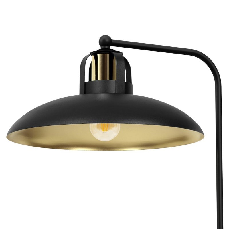 Lampa biurkowa stołowa FELIX, w kolorze czarno-złotym, wysokość 45 cm, moc 60W