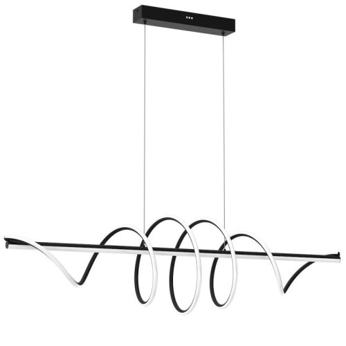 Lampa wisząca sufitowa żyrandol LED TWIST, czarny, do jadalni