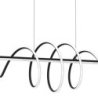 Lampa wisząca sufitowa żyrandol LED TWIST, czarny, do jadalni