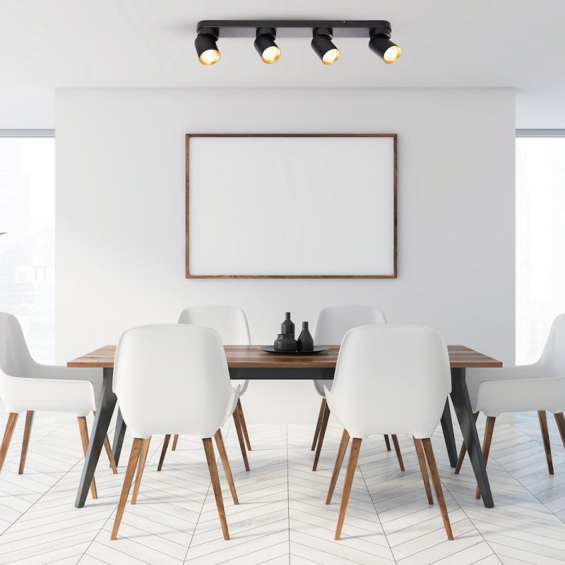 Lampa sufitowa plafon LED ANDY, w kolorze czarnym, styl loft, do salonu