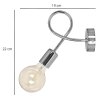 Stylowa chromowana lampa kinkiet Edison Stylowa chromowana lampa kinkiet Edison