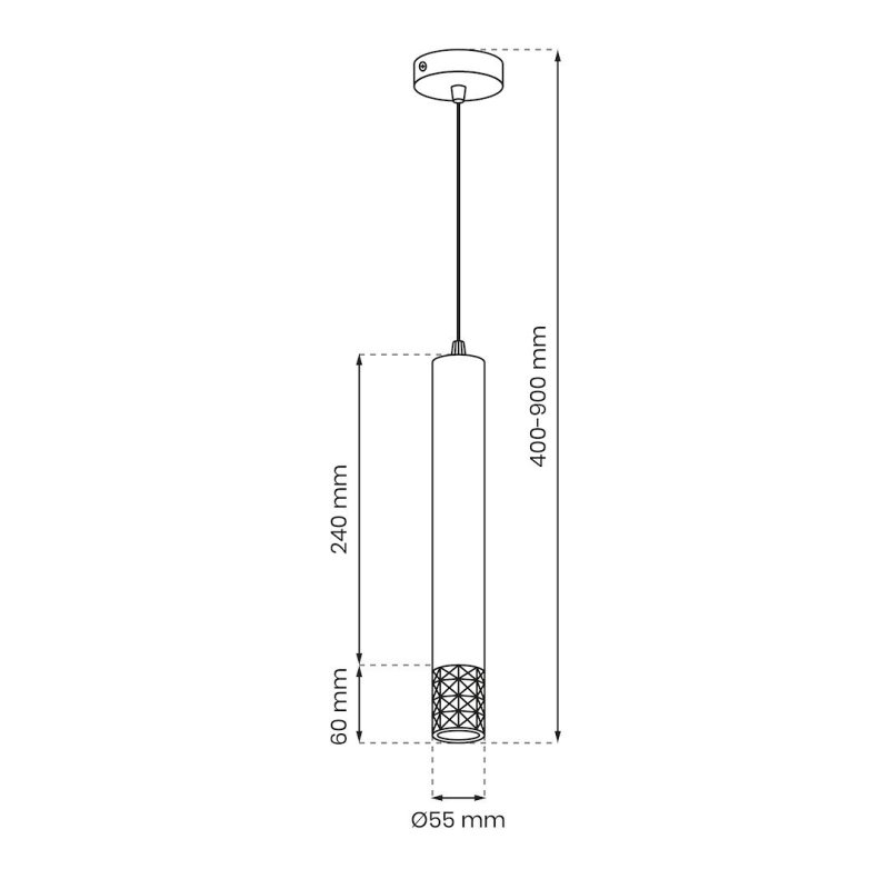 Lampa wisząca sufitowa żyrandol LED TUBI, biały, do jadalni i salonu
