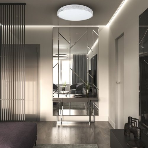 Plafon LED SHINY, w kolorze czarnym, styl nowoczesny, moc 34W