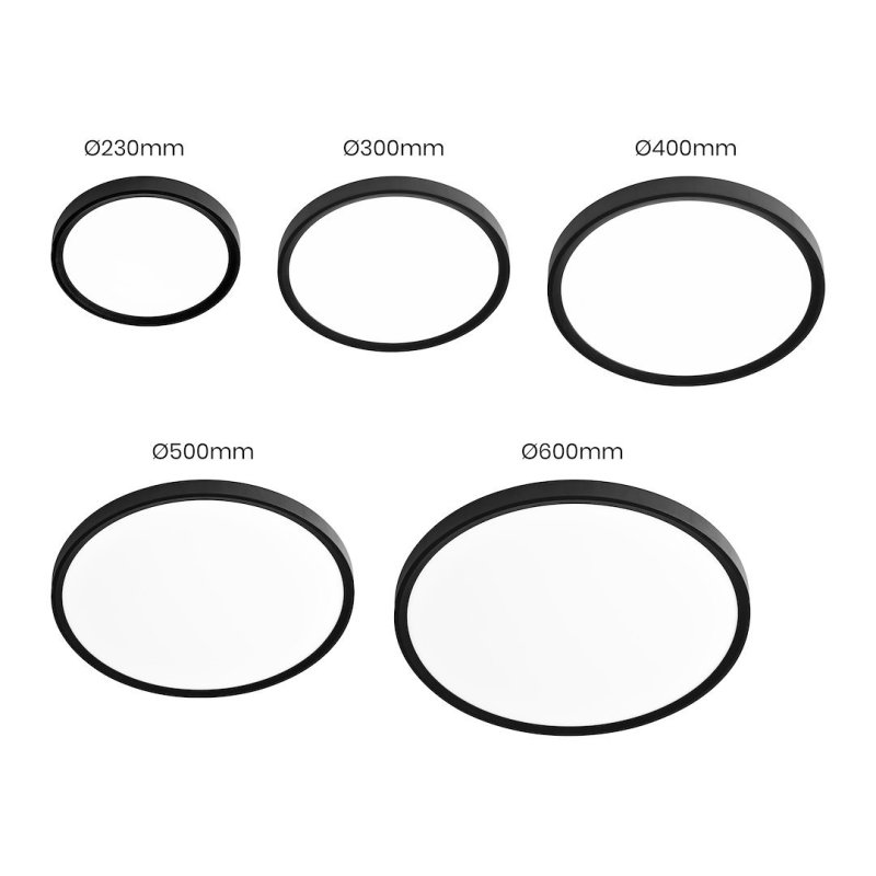 Plafon LED MAQ, w kolorze czarnym, styl nowoczesny, moc 24W