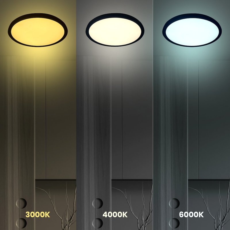 Plafon LED MAQ, w kolorze czarnym, styl nowoczesny, moc 40W