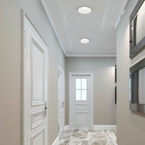 Plafon sufitowy LED VERA, biały, do łazienki i kuchni, moc 12W