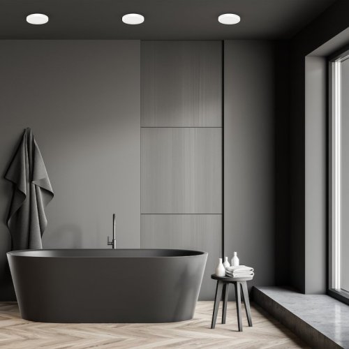 Plafon sufitowy LED VERA, w kolorze białym, do łazienki i kuchni, moc 18W