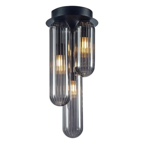 Lampa sufitowa plafon LED PAX, w kolorze czarnym, nowoczesna, do salonu