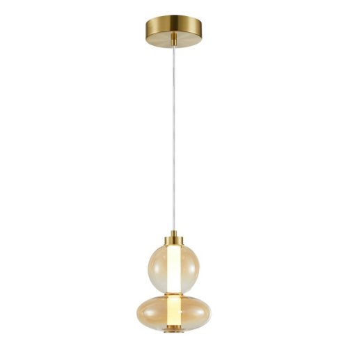 Lampa wisząca sufitowa żyrandol LED DAPHNE, w kolorze złotym, glamour