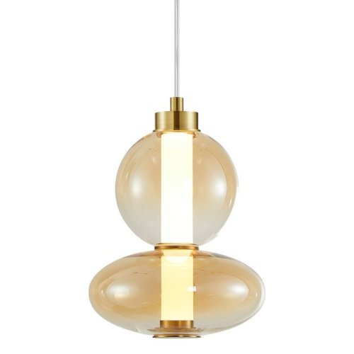 Lampa wisząca sufitowa żyrandol LED DAPHNE, w kolorze złotym, glamour