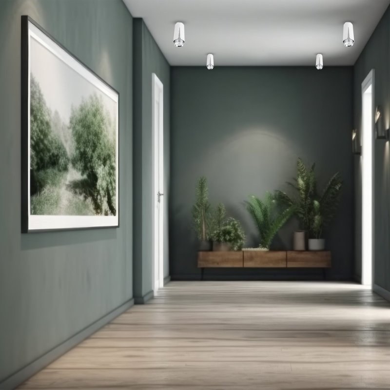 Lampa sufitowa downlight LED FLOWER, w kolorze białym, nowoczesna, do salonu