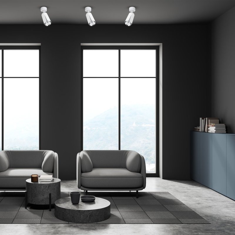 Lampa sufitowa spot LED FLOWER, biały, glamour, do salonu, kuchni