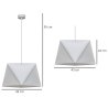 Lampa Wisząca z Abażurem Diament Materiał