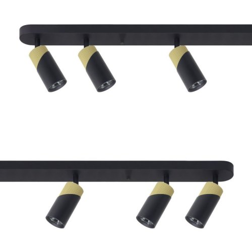 Lampa sufitowa listwa reflektory LED NEO, kolor czarno-złoty