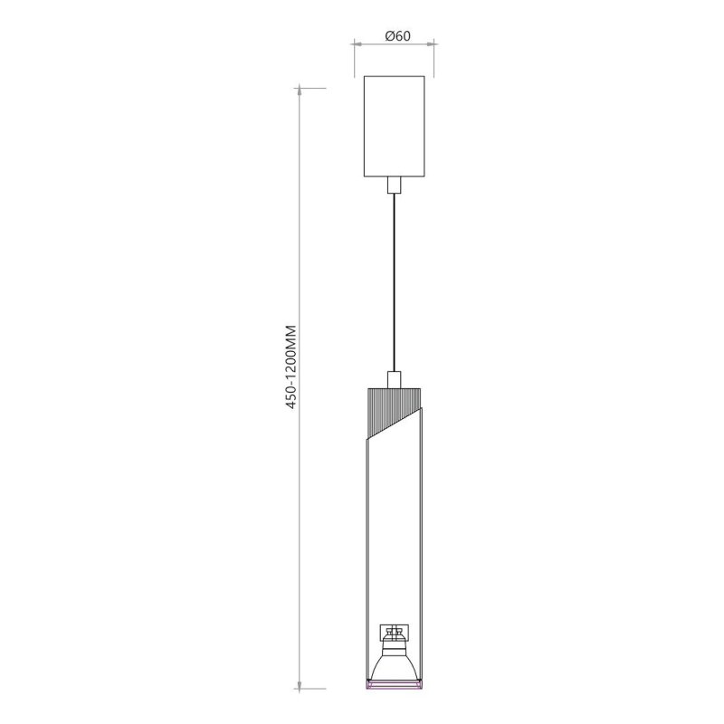 Lampa wisząca sufitowa żyrandol LED NEO, kolor czarny, 8W, GU10