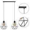 Metalowa lampa wisząca 2 źródła światła na listwie Metalowa lampa wisząca 2 źródła światła na listwie