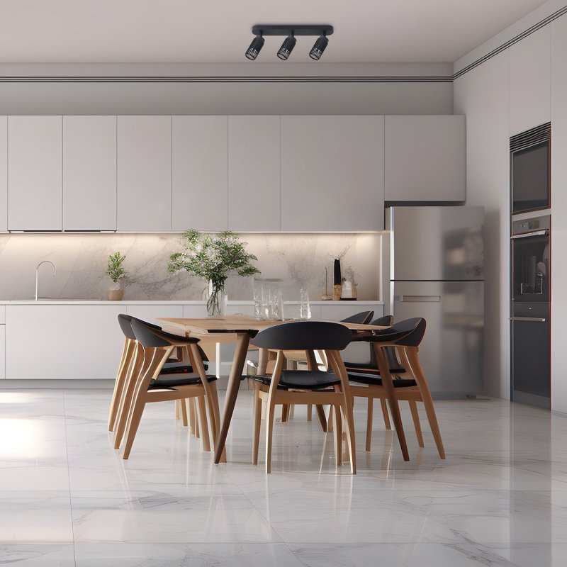 Lampa sufitowa spot LED VERTICAL, w kolorze czarnym, styl loft, do kuchni i salonu