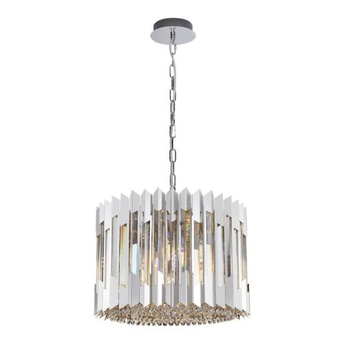 Lampa wisząca sufitowa żyrandol RITZ, kolor chrom, glamour, moc 40W