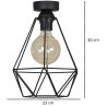 Lampa Sufitowa Plafon Loft Retro