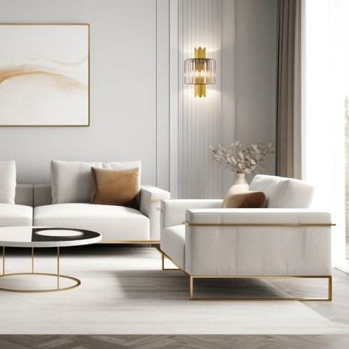 Kinkiet lampa ścienna MARGOT, w kolorze złotym, do salonu i sypialni, E14