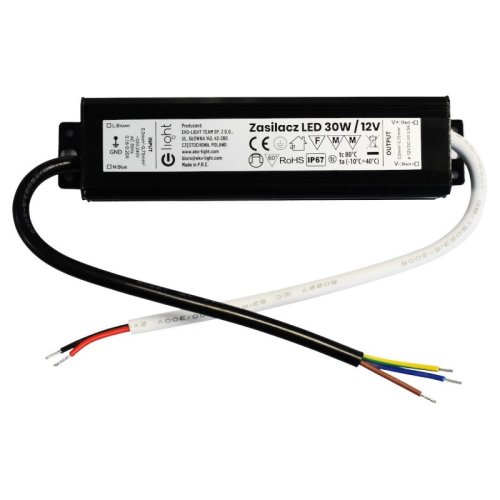 Zasilacz LED 30W, ochrona wysoka IP67