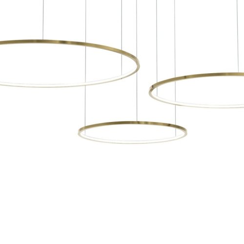 Lampa wisząca sufitowa żyrandol LED SATURNO, w kolorze złotym, glamour