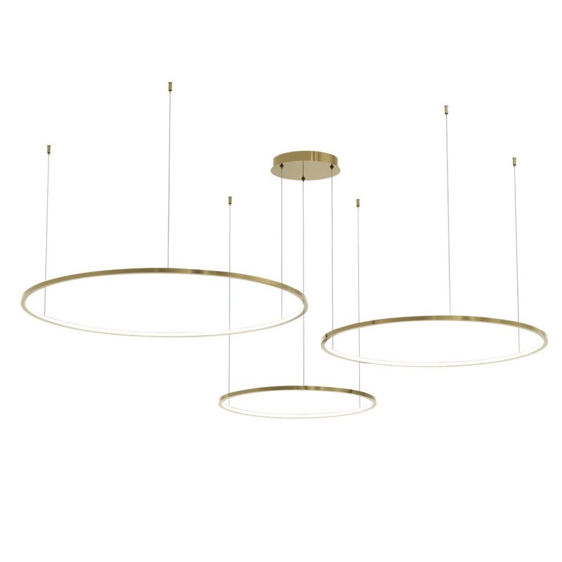 Lampa wisząca sufitowa żyrandol LED SATURNO, w kolorze złotym, glamour