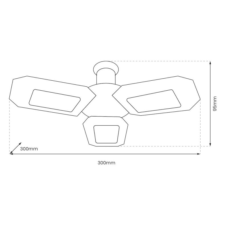 Lampa techniczna warsztatowa LED, barwa neutralna, moc 50W, E27