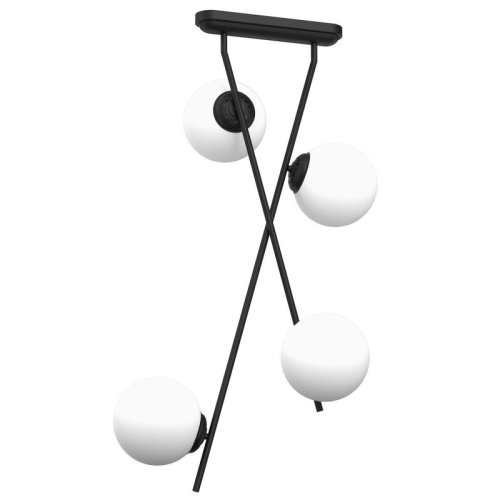 Lampa sufitowa plafon INTER, w kolorze czarnym, nowoczesna, do salonu