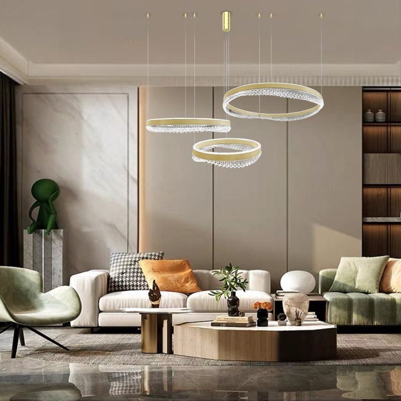 Lampa wisząca sufitowa żyrandol LED PRECIOSA, w kolorze złotym, 158W