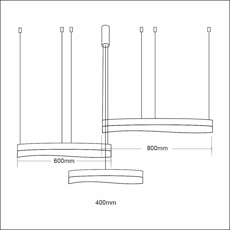 Lampa wisząca sufitowa żyrandol LED PRECIOSA, w kolorze złotym, 158W