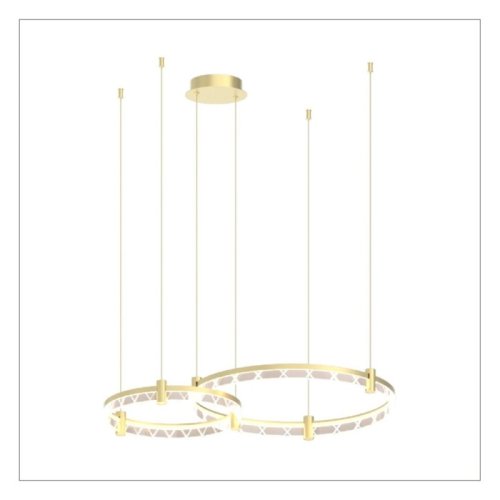 Lampa wisząca sufitowa żyrandol LED ELEGANCE, w kolorze złotym, 72W