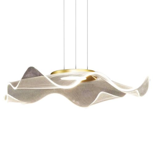 Lampa wisząca sufitowa żyrandol LED LARGO, w kolorze złotym, glamour