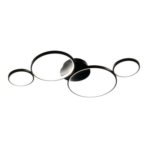 Lampa sufitowa plafon LED UNIVERSE, w kolorze czarnym, nowoczesna, do salonu