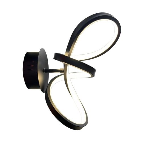 Kinkiet lampa ścienna LED TESORO, czarny, do salonu i sypialni, 15W